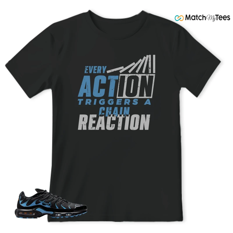 NIKE AIR MAX PLUS BLACK UNIVERSITY BLUE (2022) SNEAKER Matching Tees t-shirt