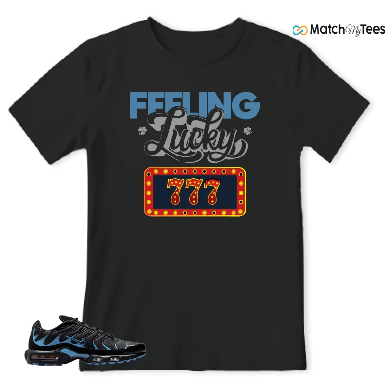 NIKE AIR MAX PLUS BLACK UNIVERSITY BLUE (2022) SNEAKER Matching Tees t-shirt