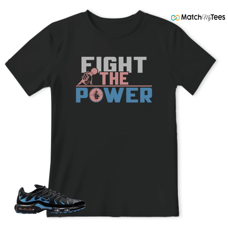 NIKE AIR MAX PLUS BLACK UNIVERSITY BLUE (2022) SNEAKER Matching Tees t-shirt