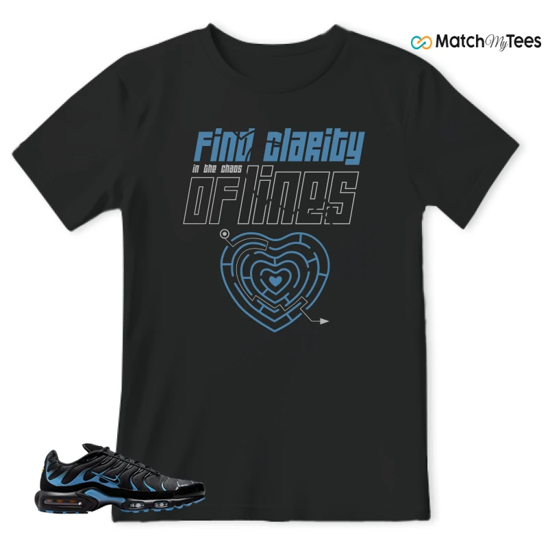 NIKE AIR MAX PLUS BLACK UNIVERSITY BLUE (2022) SNEAKER Matching Tees t-shirt