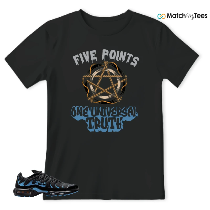 NIKE AIR MAX PLUS BLACK UNIVERSITY BLUE (2022) SNEAKER Matching Tees t-shirt