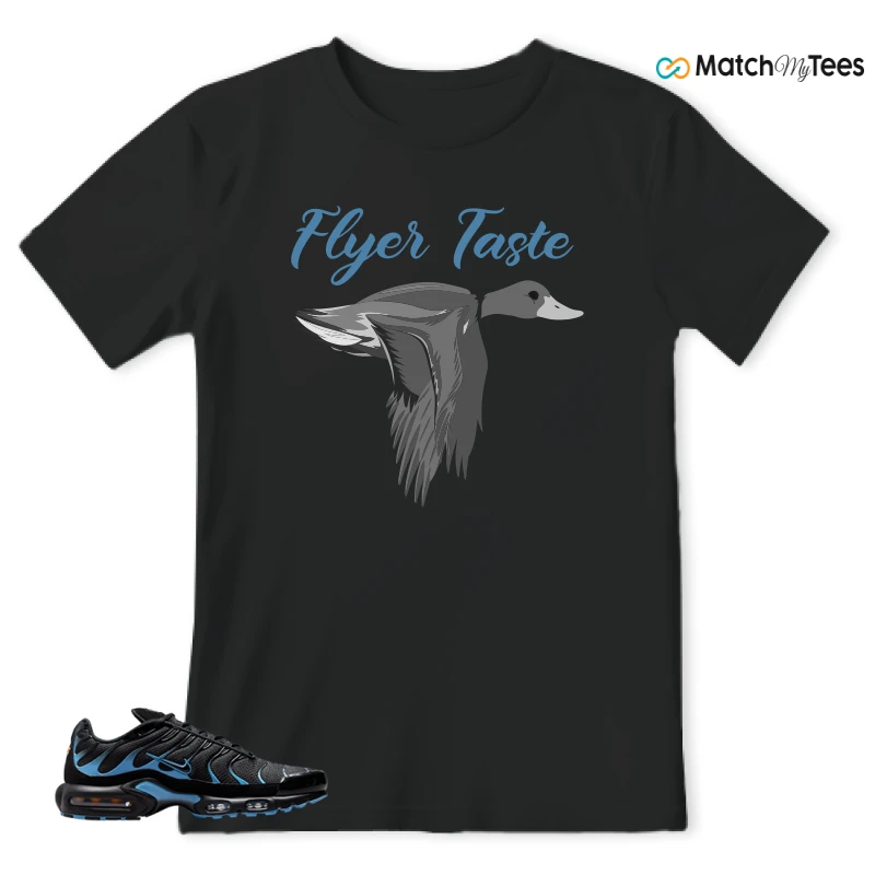 NIKE AIR MAX PLUS BLACK UNIVERSITY BLUE (2022) SNEAKER Matching Tees t-shirt