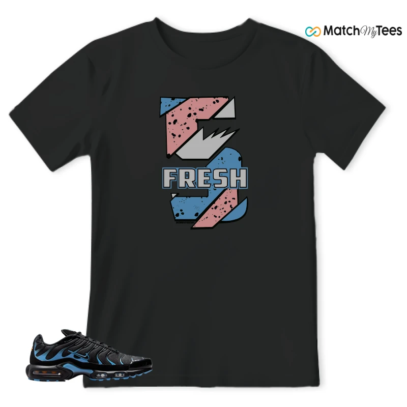 NIKE AIR MAX PLUS BLACK UNIVERSITY BLUE (2022) SNEAKER Matching Tees t-shirt
