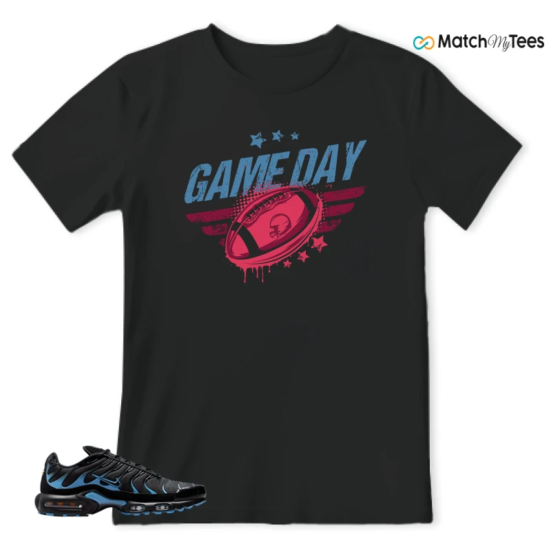NIKE AIR MAX PLUS BLACK UNIVERSITY BLUE (2022) SNEAKER Matching Tees t-shirt