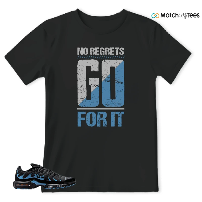 NIKE AIR MAX PLUS BLACK UNIVERSITY BLUE (2022) SNEAKER Matching Tees t-shirt