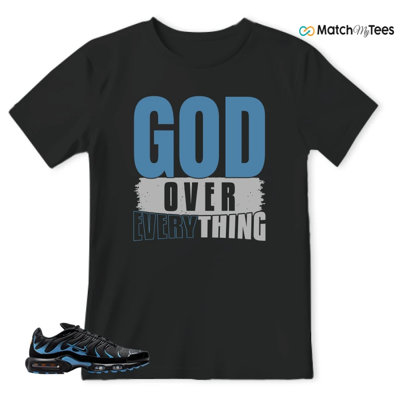 NIKE AIR MAX PLUS BLACK UNIVERSITY BLUE (2022) SNEAKER Matching Tees t-shirt