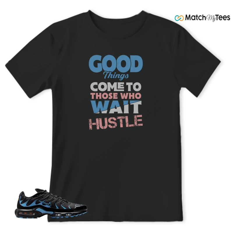 NIKE AIR MAX PLUS BLACK UNIVERSITY BLUE (2022) SNEAKER Matching Tees t-shirt