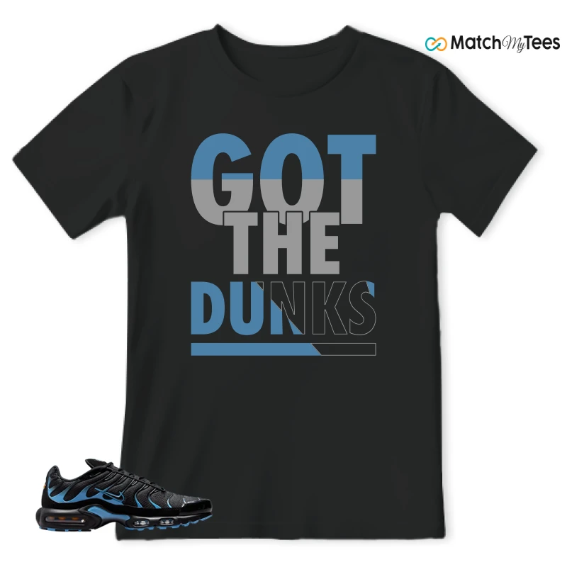 NIKE AIR MAX PLUS BLACK UNIVERSITY BLUE (2022) SNEAKER Matching Tees t-shirt