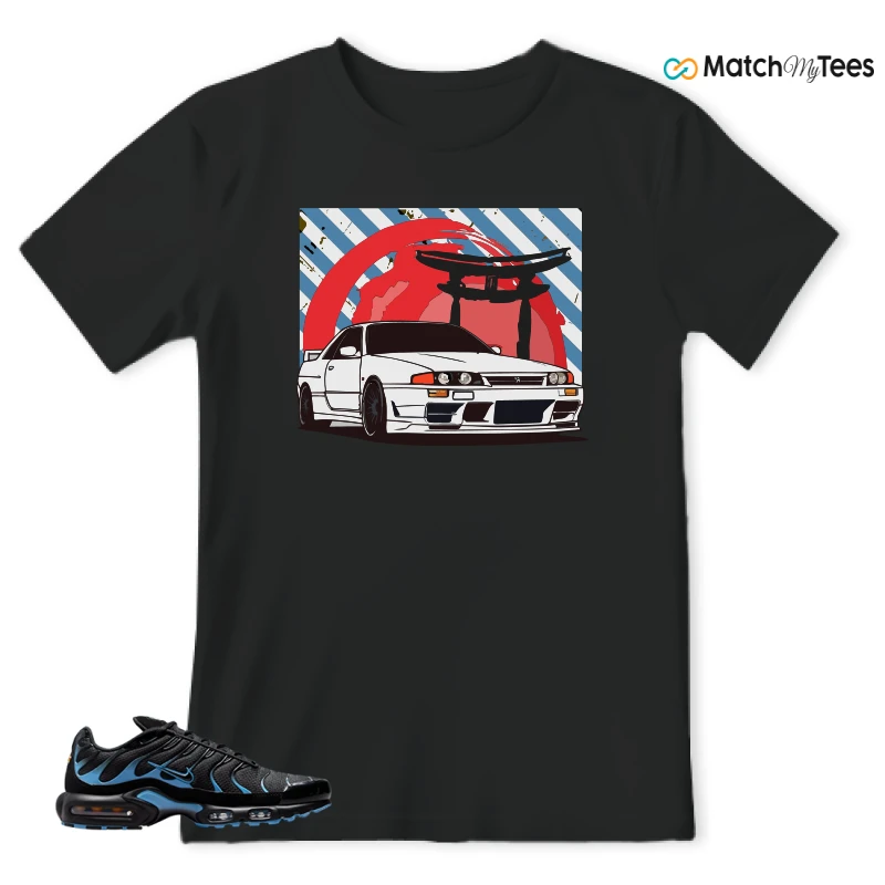 NIKE AIR MAX PLUS BLACK UNIVERSITY BLUE (2022) SNEAKER Matching Tees t-shirt