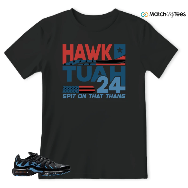 NIKE AIR MAX PLUS BLACK UNIVERSITY BLUE (2022) SNEAKER Matching Tees t-shirt
