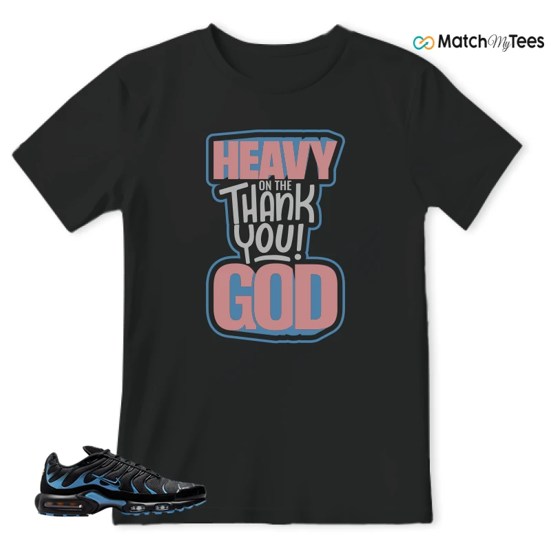 NIKE AIR MAX PLUS BLACK UNIVERSITY BLUE (2022) SNEAKER Matching Tees t-shirt