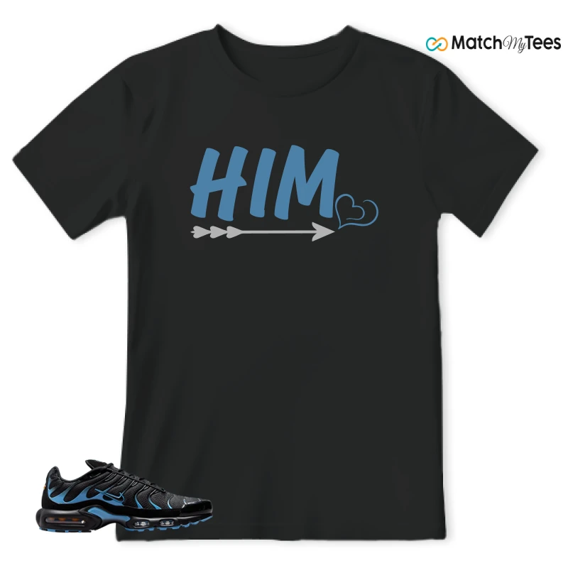 NIKE AIR MAX PLUS BLACK UNIVERSITY BLUE (2022) SNEAKER Matching Tees t-shirt