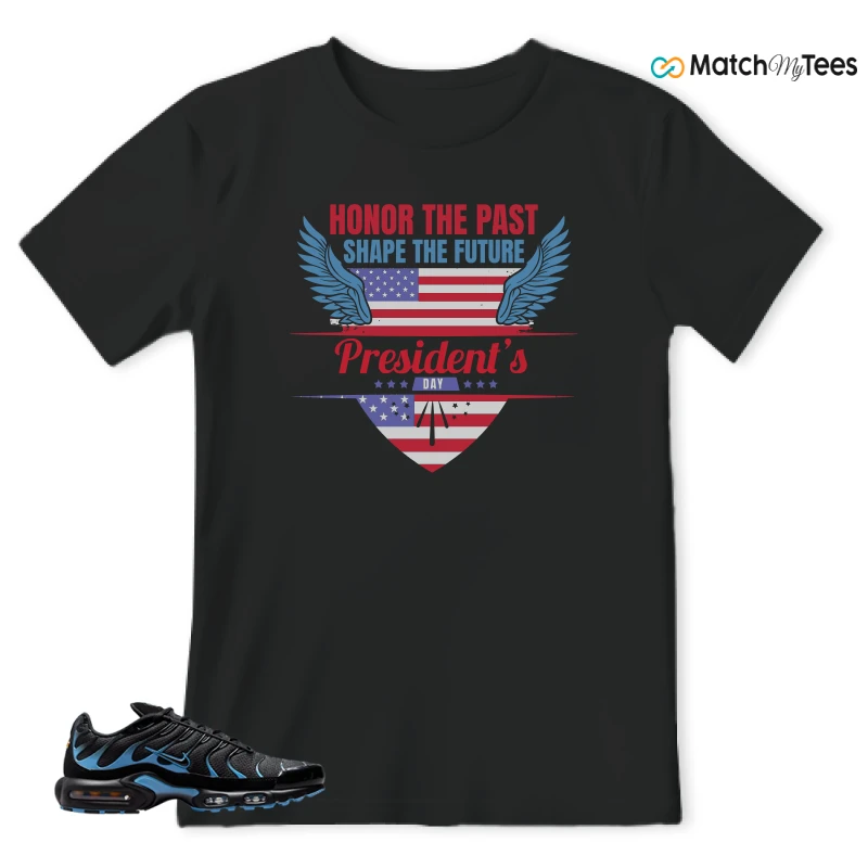 NIKE AIR MAX PLUS BLACK UNIVERSITY BLUE (2022) SNEAKER Matching Tees t-shirt