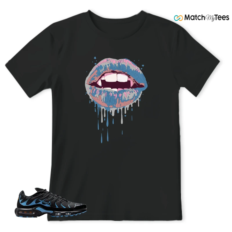 NIKE AIR MAX PLUS BLACK UNIVERSITY BLUE (2022) SNEAKER Matching Tees t-shirt