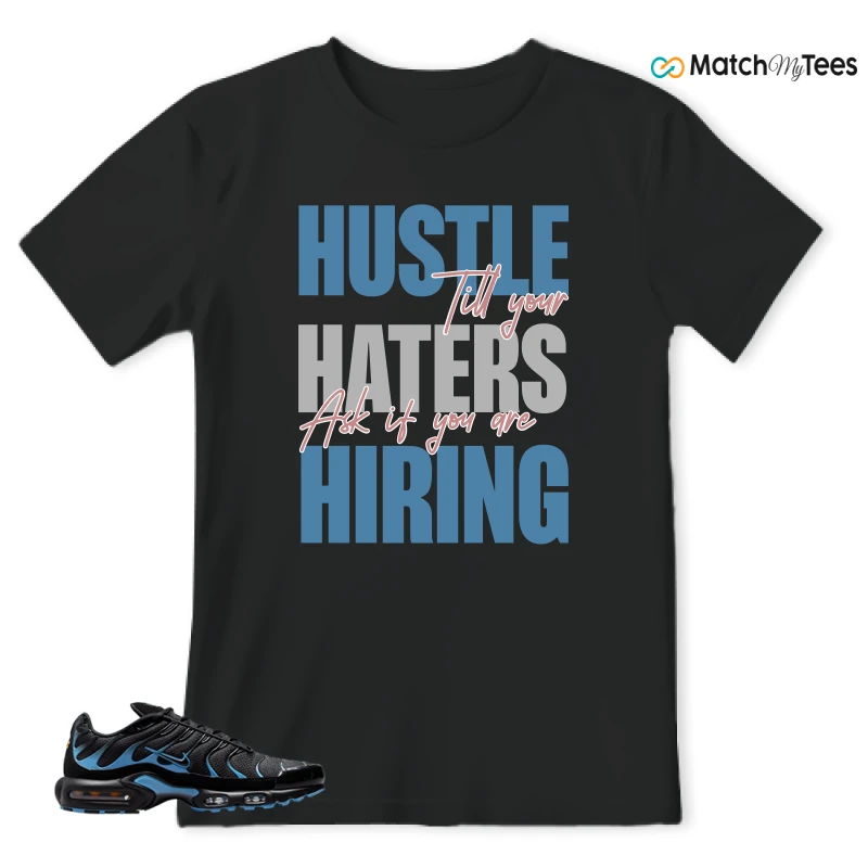 NIKE AIR MAX PLUS BLACK UNIVERSITY BLUE (2022) SNEAKER Matching Tees t-shirt