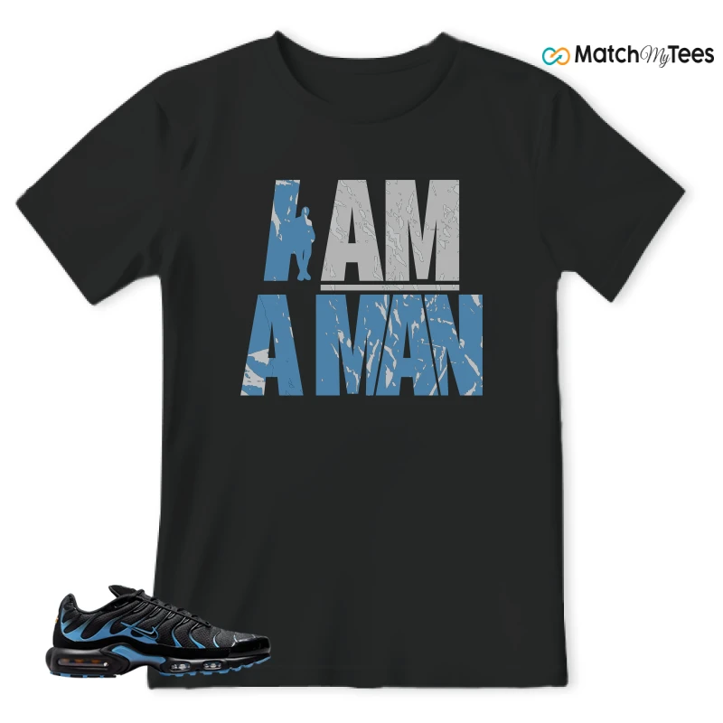 NIKE AIR MAX PLUS BLACK UNIVERSITY BLUE (2022) SNEAKER Matching Tees t-shirt