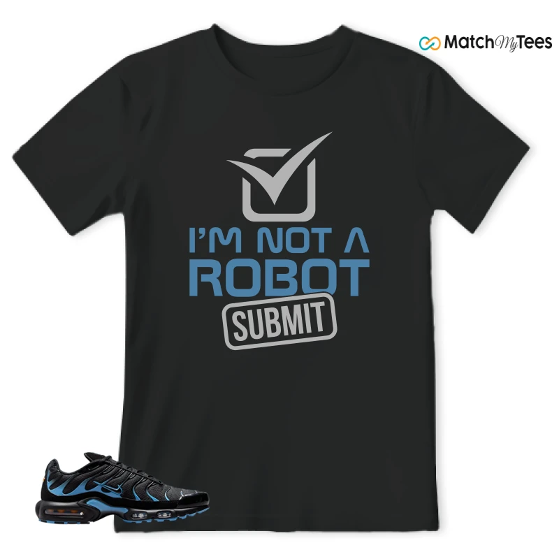 NIKE AIR MAX PLUS BLACK UNIVERSITY BLUE (2022) SNEAKER Matching Tees t-shirt