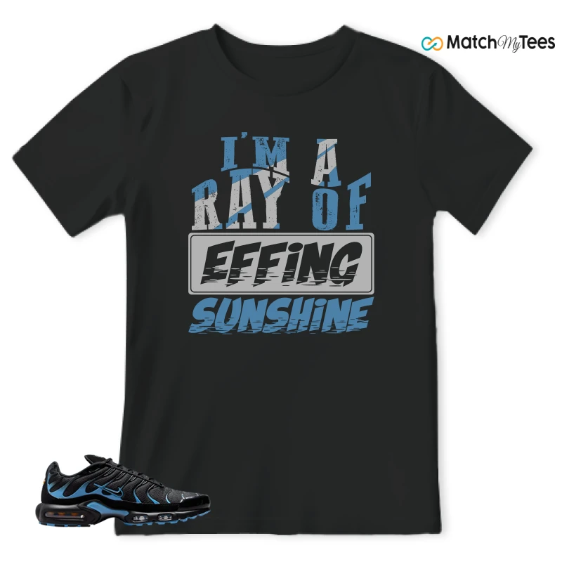 NIKE AIR MAX PLUS BLACK UNIVERSITY BLUE (2022) SNEAKER Matching Tees t-shirt