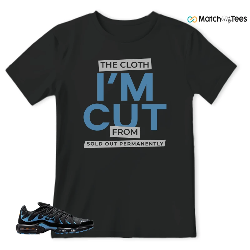 NIKE AIR MAX PLUS BLACK UNIVERSITY BLUE (2022) SNEAKER Matching Tees t-shirt