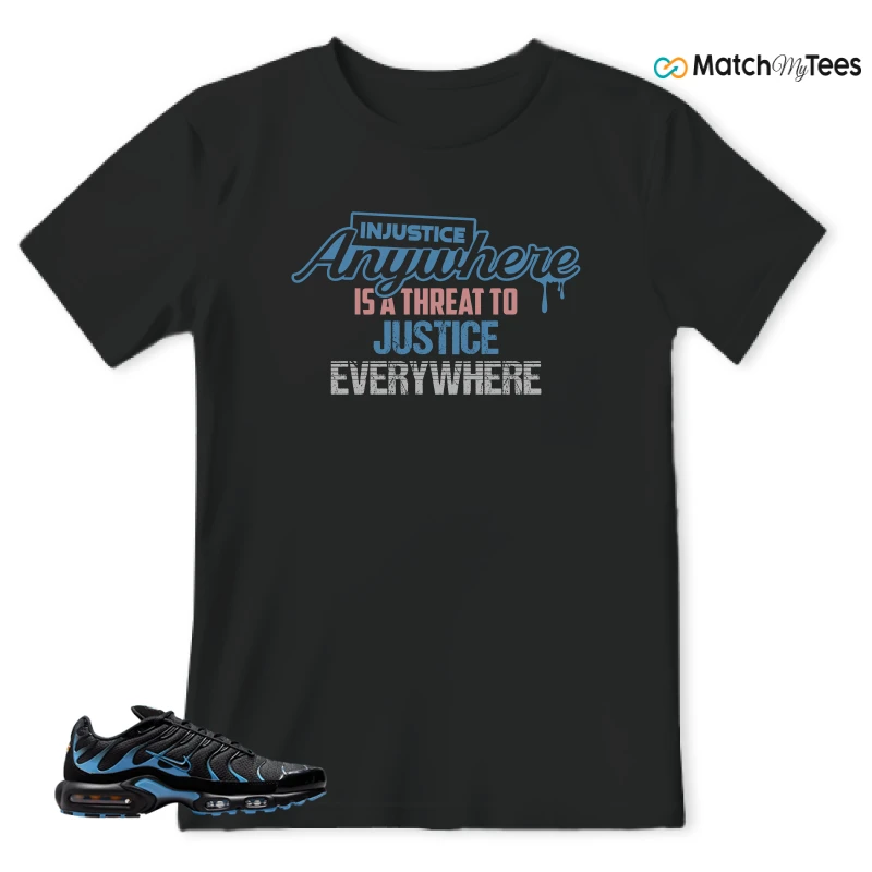 NIKE AIR MAX PLUS BLACK UNIVERSITY BLUE (2022) SNEAKER Matching Tees t-shirt