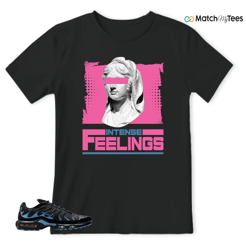 NIKE AIR MAX PLUS BLACK UNIVERSITY BLUE (2022) SNEAKER Matching Tees t-shirt