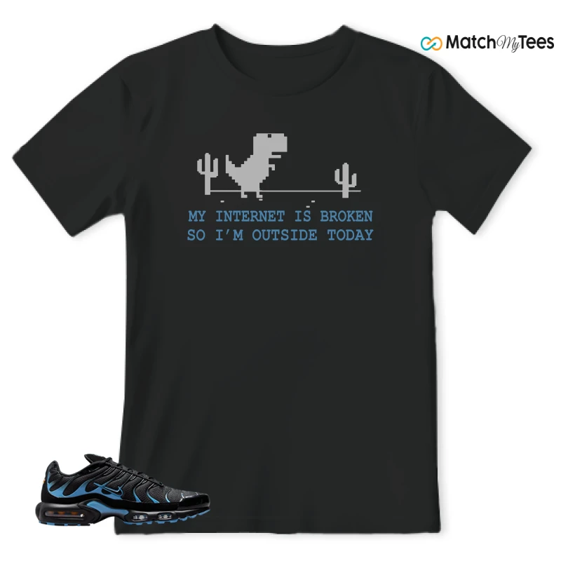 NIKE AIR MAX PLUS BLACK UNIVERSITY BLUE (2022) SNEAKER Matching Tees t-shirt