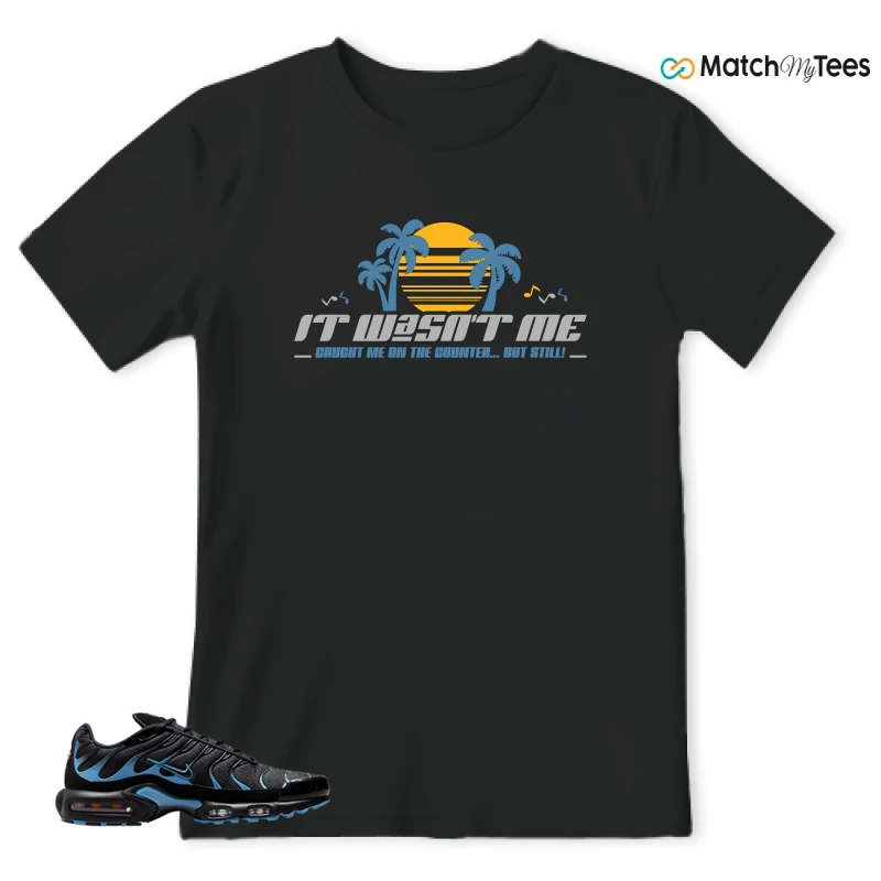 NIKE AIR MAX PLUS BLACK UNIVERSITY BLUE (2022) SNEAKER Matching Tees t-shirt
