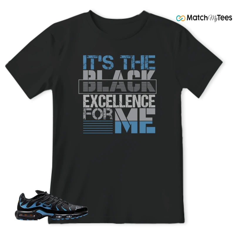 NIKE AIR MAX PLUS BLACK UNIVERSITY BLUE (2022) SNEAKER Matching Tees t-shirt