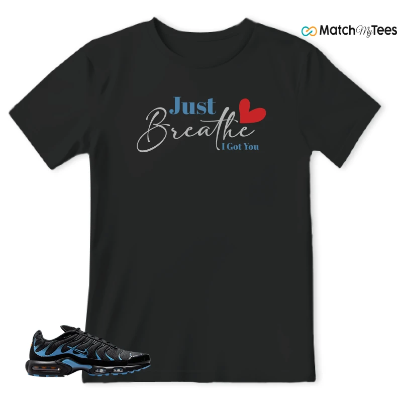 NIKE AIR MAX PLUS BLACK UNIVERSITY BLUE (2022) SNEAKER Matching Tees t-shirt