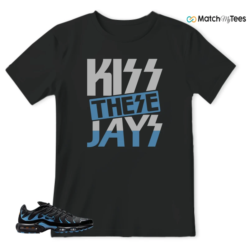NIKE AIR MAX PLUS BLACK UNIVERSITY BLUE (2022) SNEAKER Matching Tees t-shirt