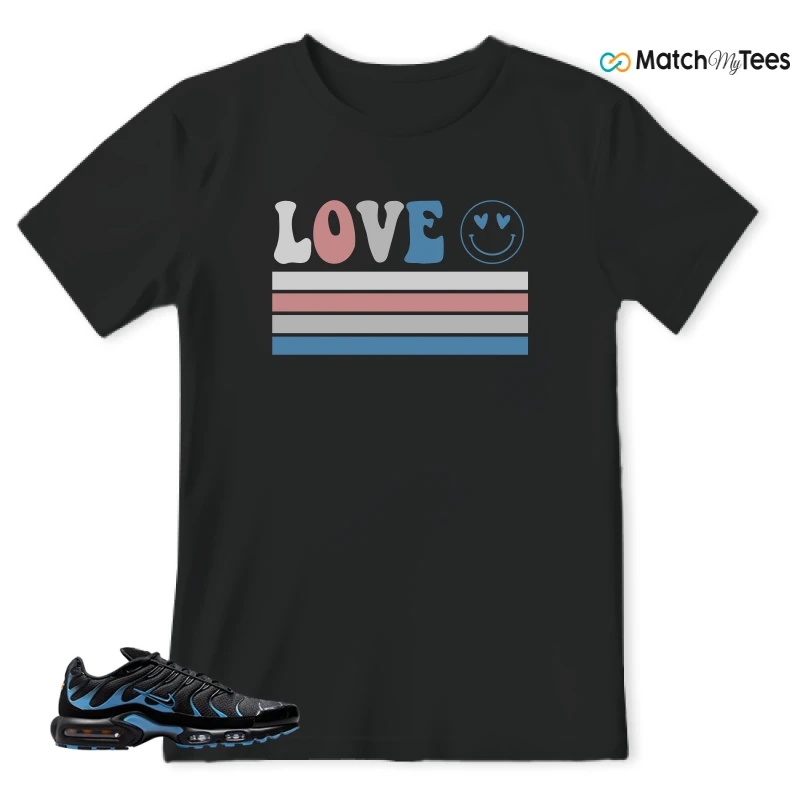 NIKE AIR MAX PLUS BLACK UNIVERSITY BLUE (2022) SNEAKER Matching Tees t-shirt