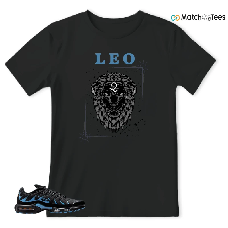 NIKE AIR MAX PLUS BLACK UNIVERSITY BLUE (2022) SNEAKER Matching Tees t-shirt