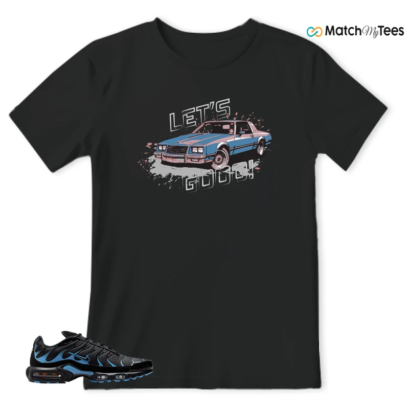 NIKE AIR MAX PLUS BLACK UNIVERSITY BLUE (2022) SNEAKER Matching Tees t-shirt
