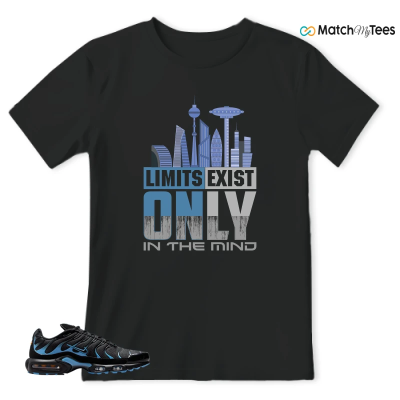 NIKE AIR MAX PLUS BLACK UNIVERSITY BLUE (2022) SNEAKER Matching Tees t-shirt