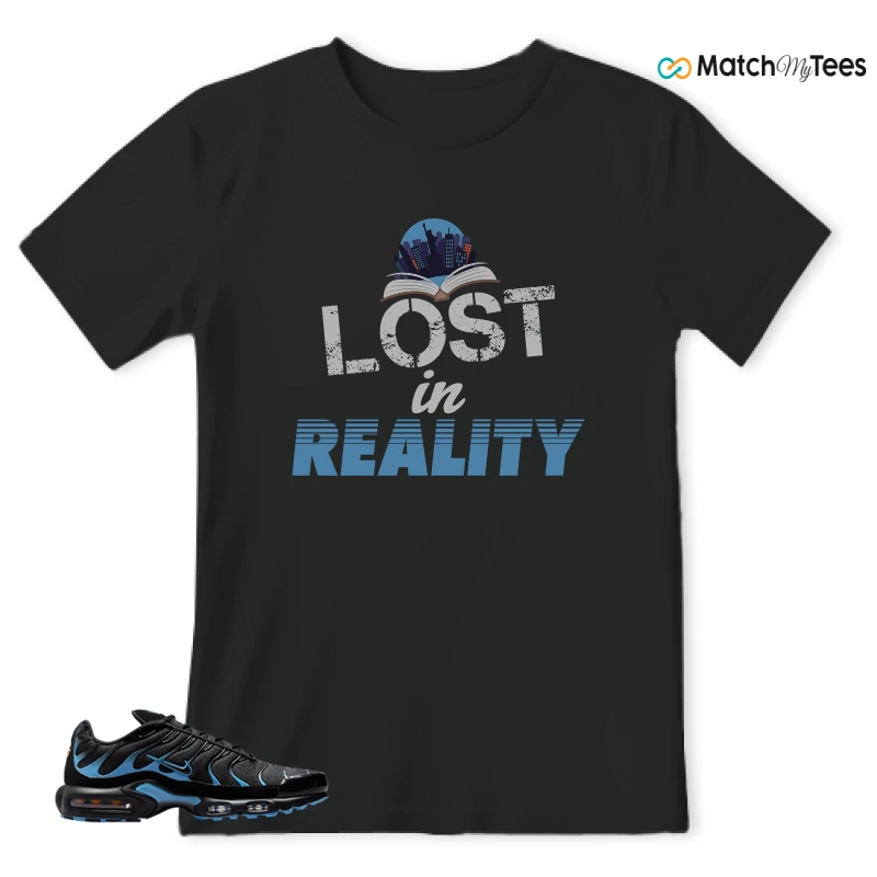 NIKE AIR MAX PLUS BLACK UNIVERSITY BLUE (2022) SNEAKER Matching Tees t-shirt