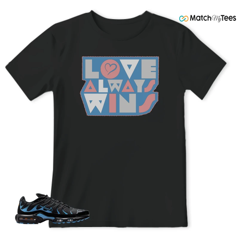 NIKE AIR MAX PLUS BLACK UNIVERSITY BLUE (2022) SNEAKER Matching Tees t-shirt