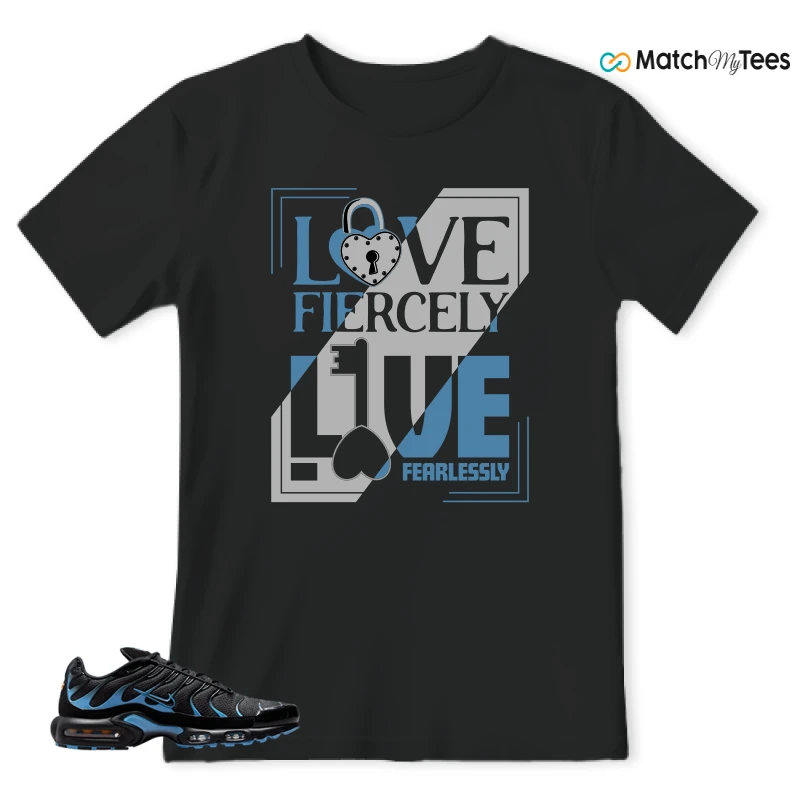 NIKE AIR MAX PLUS BLACK UNIVERSITY BLUE (2022) SNEAKER Matching Tees t-shirt