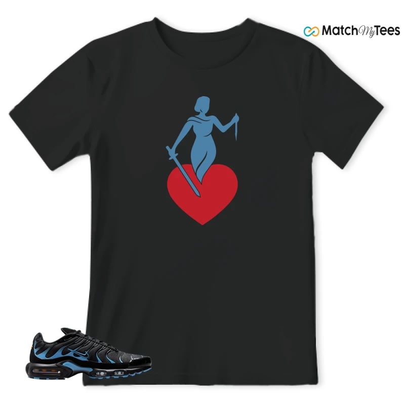NIKE AIR MAX PLUS BLACK UNIVERSITY BLUE (2022) SNEAKER Matching Tees t-shirt
