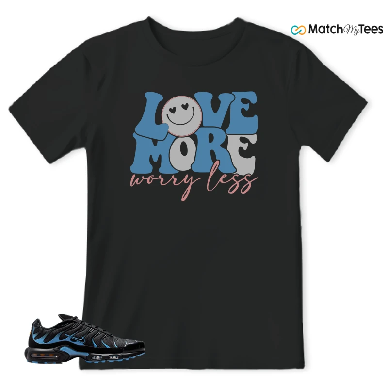 NIKE AIR MAX PLUS BLACK UNIVERSITY BLUE (2022) SNEAKER Matching Tees t-shirt