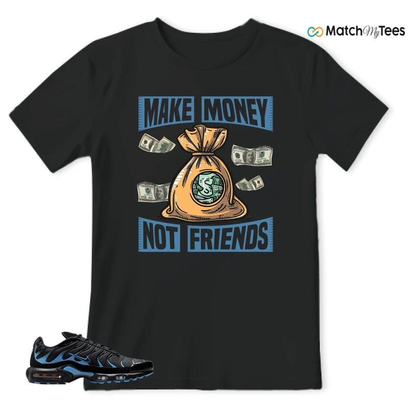 NIKE AIR MAX PLUS BLACK UNIVERSITY BLUE (2022) SNEAKER Matching Tees t-shirt