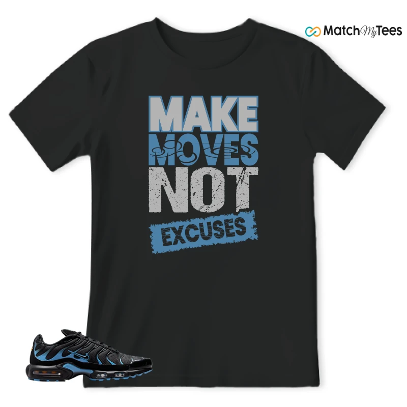 NIKE AIR MAX PLUS BLACK UNIVERSITY BLUE (2022) SNEAKER Matching Tees t-shirt