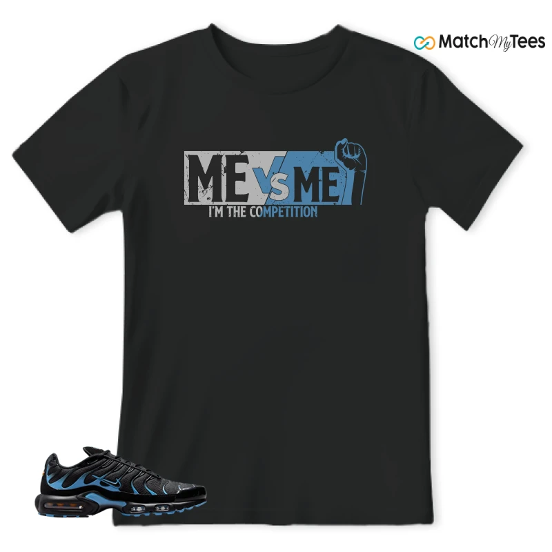 NIKE AIR MAX PLUS BLACK UNIVERSITY BLUE (2022) SNEAKER Matching Tees t-shirt