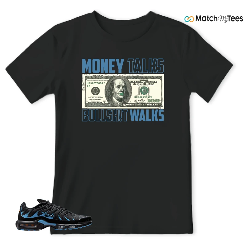 NIKE AIR MAX PLUS BLACK UNIVERSITY BLUE (2022) SNEAKER Matching Tees t-shirt