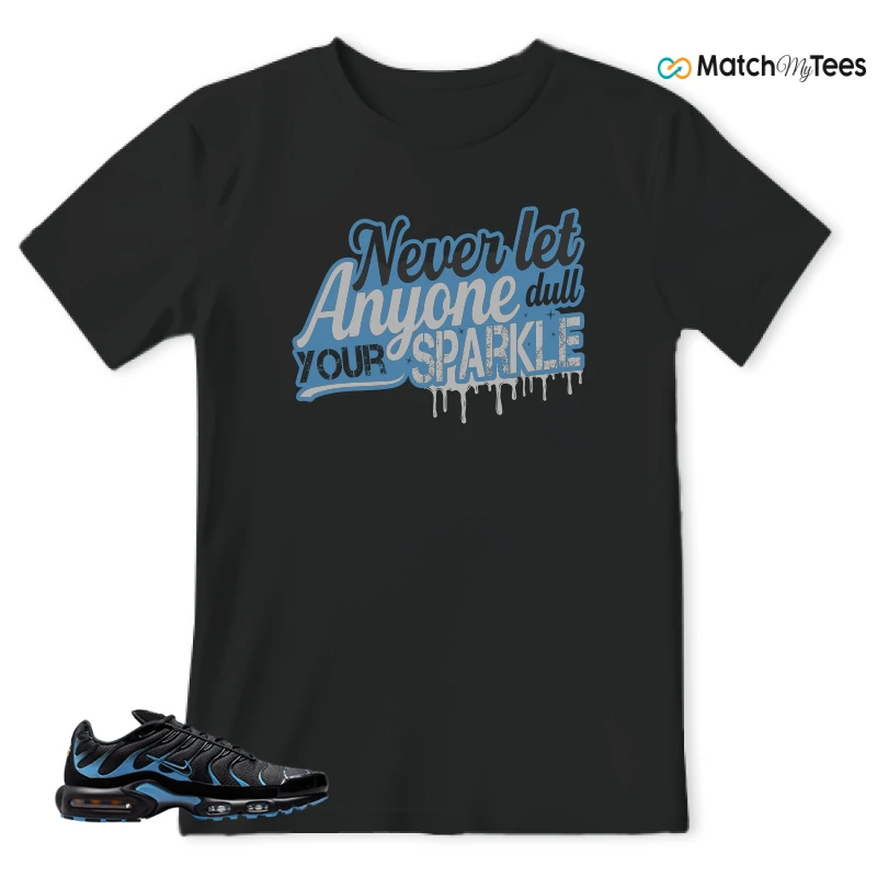 NIKE AIR MAX PLUS BLACK UNIVERSITY BLUE (2022) SNEAKER Matching Tees t-shirt