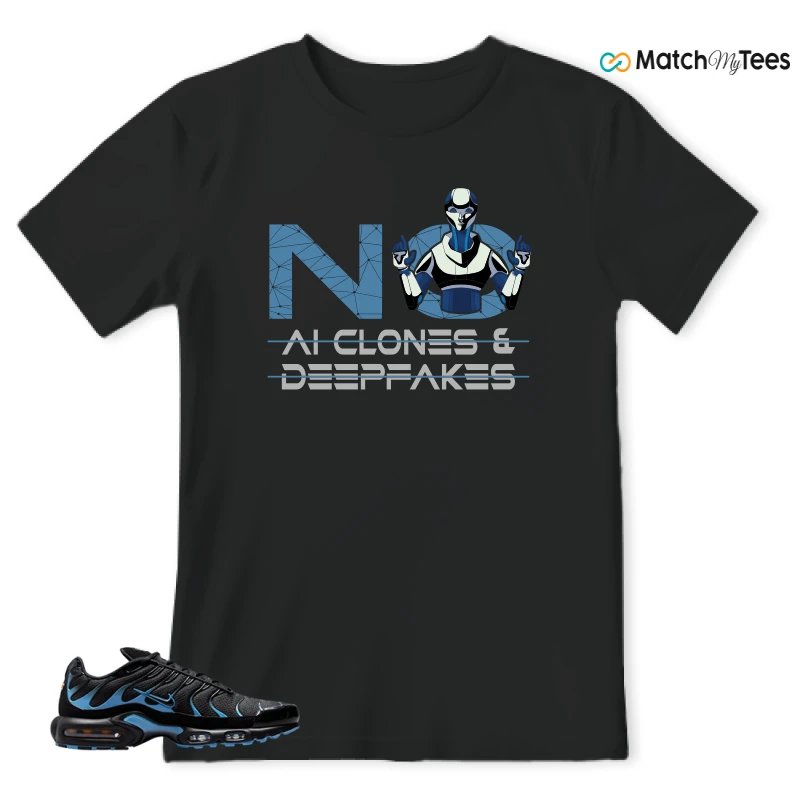 NIKE AIR MAX PLUS BLACK UNIVERSITY BLUE (2022) SNEAKER Matching Tees t-shirt