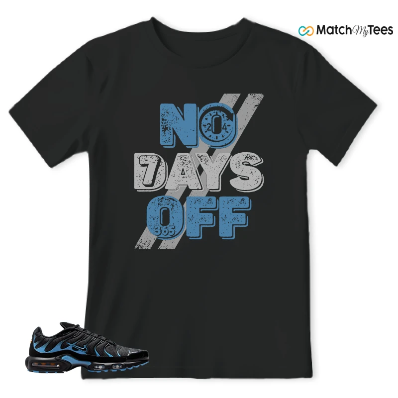NIKE AIR MAX PLUS BLACK UNIVERSITY BLUE (2022) SNEAKER Matching Tees t-shirt