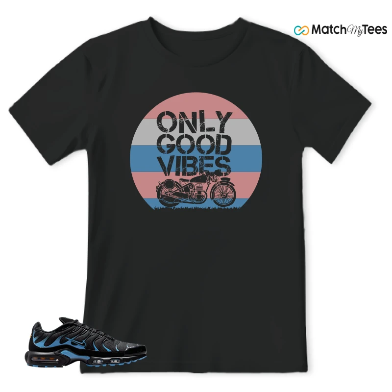 NIKE AIR MAX PLUS BLACK UNIVERSITY BLUE (2022) SNEAKER Matching Tees t-shirt