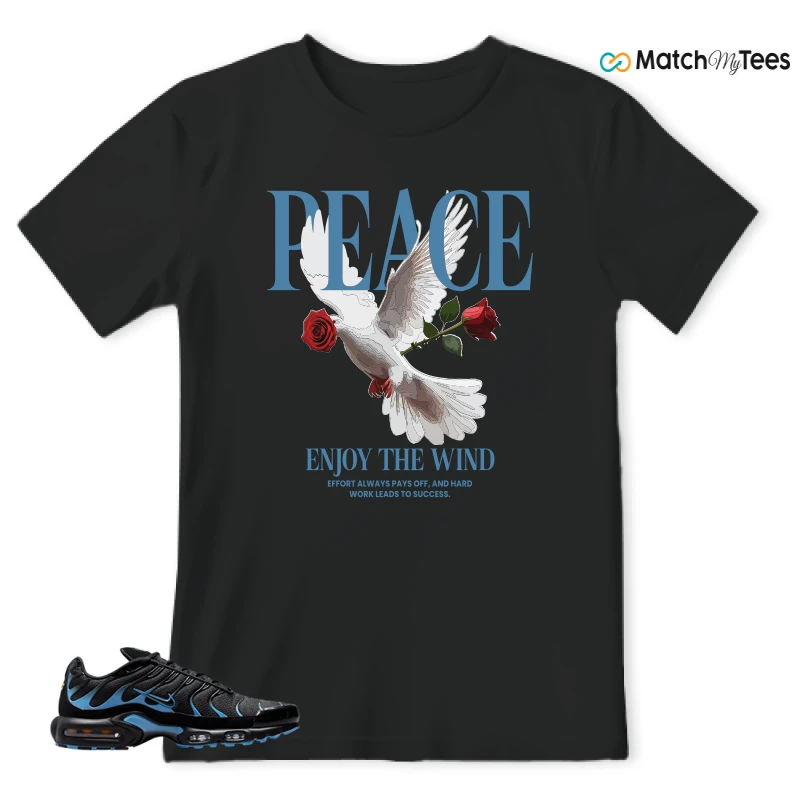 NIKE AIR MAX PLUS BLACK UNIVERSITY BLUE (2022) SNEAKER Matching Tees t-shirt