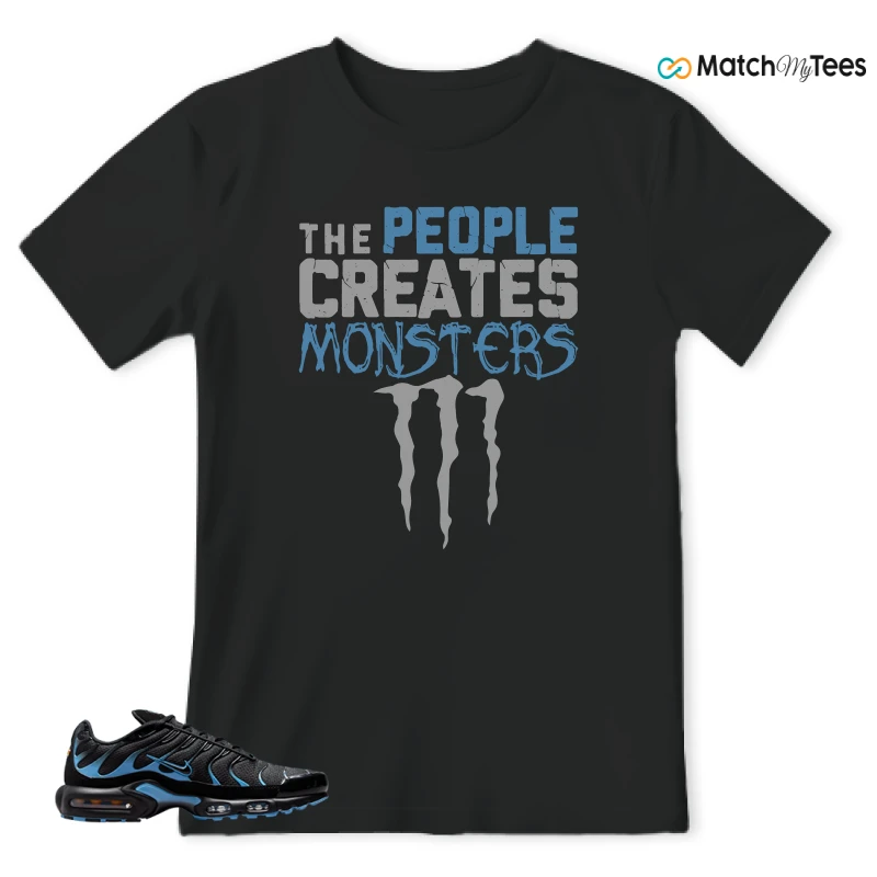 NIKE AIR MAX PLUS BLACK UNIVERSITY BLUE (2022) SNEAKER Matching Tees t-shirt
