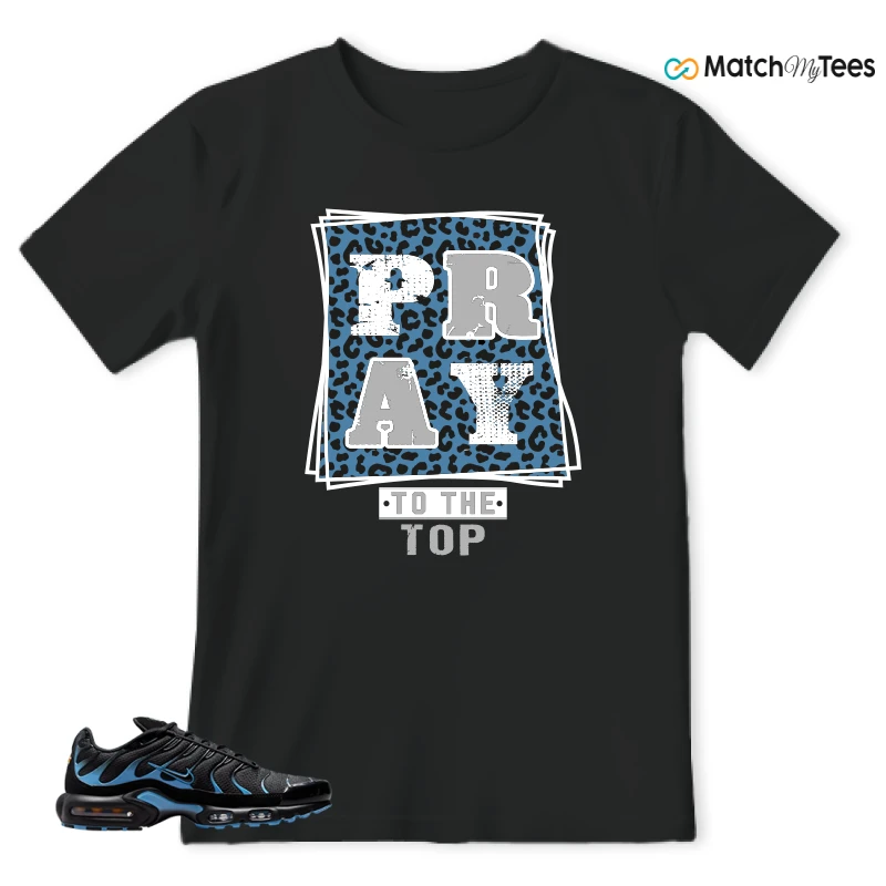 NIKE AIR MAX PLUS BLACK UNIVERSITY BLUE (2022) SNEAKER Matching Tees t-shirt